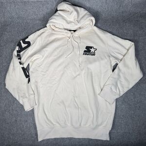 VINTAGE STARTER BLACK LABEL WHITE DOUBLE HOODED HOODIE SIZE S